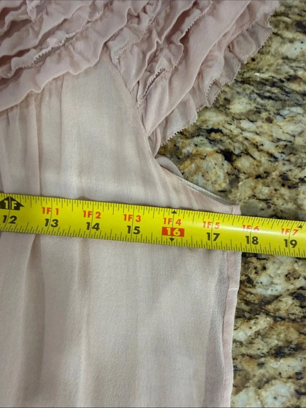 Diane von Furstenberg Silk Ruffle Blouse Pink Button Top Size M - Picture 6 of 8